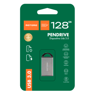 Pendrive Motomo 128 Gb Usb 2.0 Metalico Gris