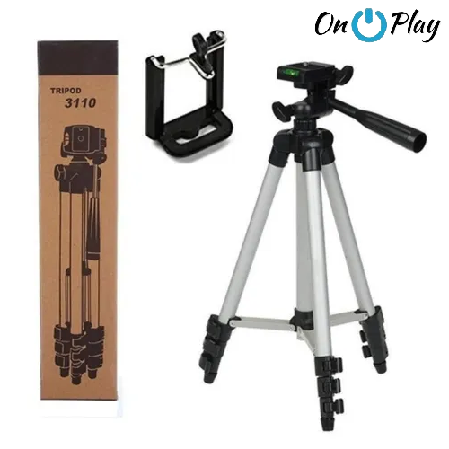 TRIPODE ALUMINIO PROFECIONAL PARA CAMARA O CELULAR 3110 1.02 Mts SOPORTA 420Grs - Imagen 2