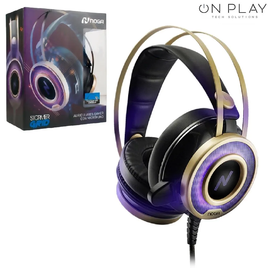 Auricular Gamer NOGA STORMER ST-GRID Mini Plug x2 + USB - Imagen 2