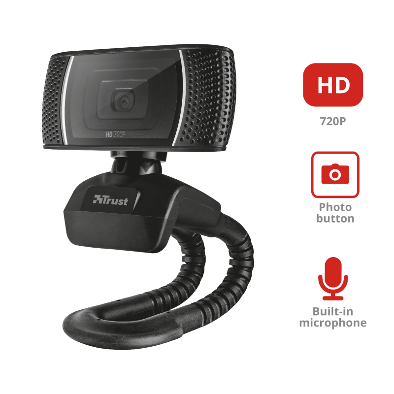 Webcam Trust Trino HD 720p Negro - Imagen 6