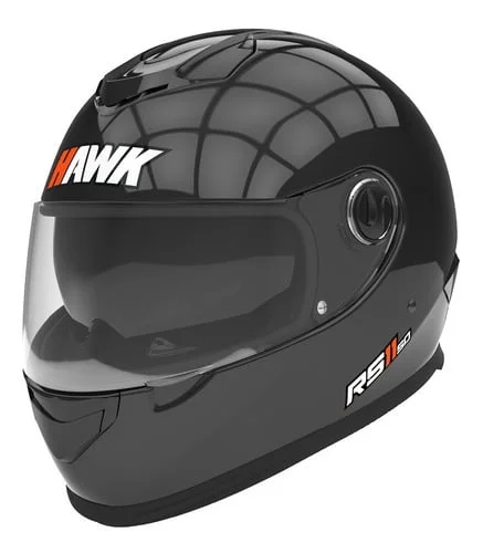 Casco Hawk RS11 Negro Brillo Doble Visor Integral - Imagen 3
