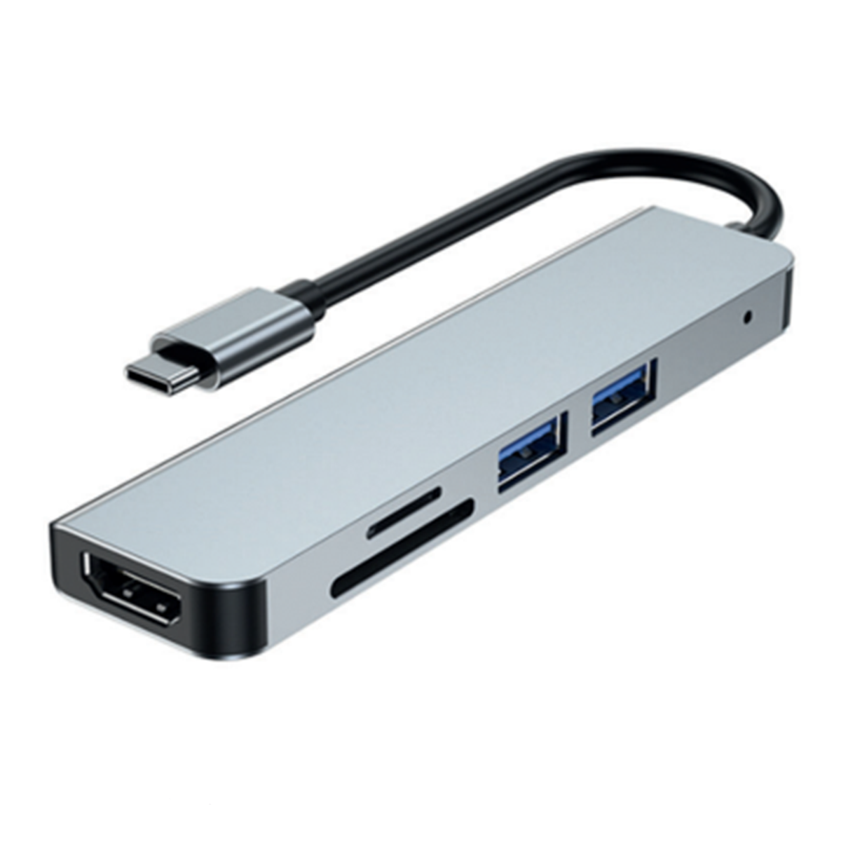 Adaptador Hub Tipo C 5 en 1 BYL-2010N Gris - Imagen 2