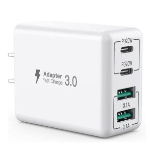 Cargador 2 USB C + 2 Puertos USB (40W)