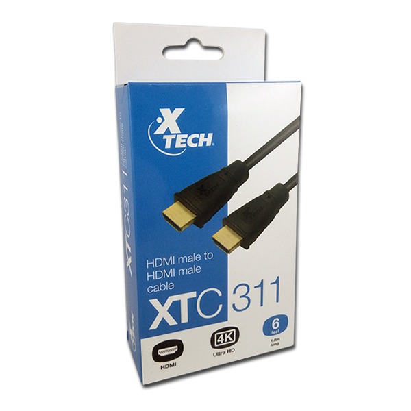 Cable Hdmi 1.8 Metros Xtech Xtc-311 Negro - Imagen 3