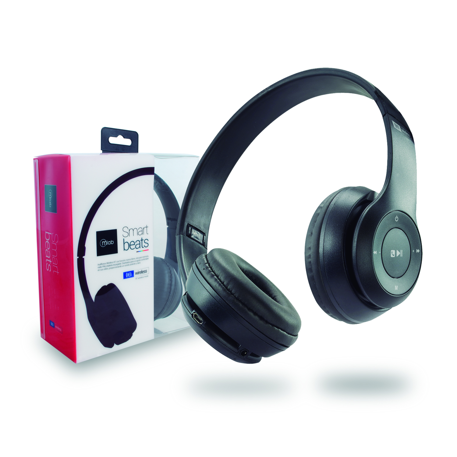 Audifonos Bluetooth Microlab Smart Beats Mod 8208 Negro - Imagen 3