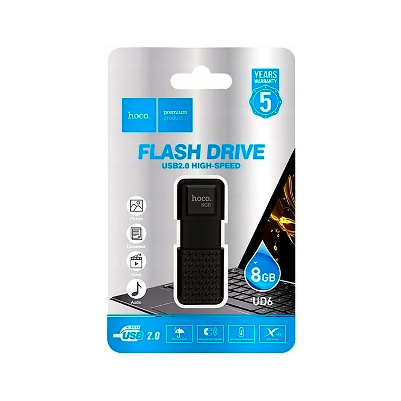 Pendrive Flash Drive Usb 2.0 Hoco Ud6 8 Gb Negro - Imagen 4