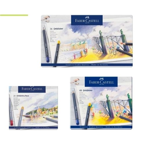 Colores Faber Castell Goldfaber De Caja Metálica X48-X36-24 - Imagen 2