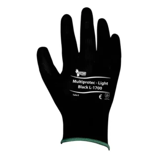 Guante MultiProtec – Flex Light PU Negro, L-1700, palma PU – Talla 10