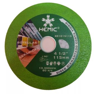 Disco Diamantado corte Vidrio HEMIC 4 1/2 x3x22,23mm