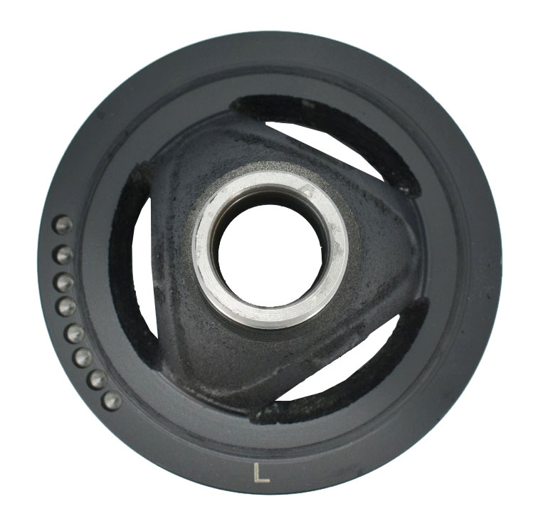 P-D5.7POLEAS Y CONTRAPESO PARA CIGUEÃAL (DAMPER)DODGE RAM PICK-UP 1500 / 2500/ 3500 (06-08) 4.7, 5.7 LITROS, DURANGO (05-08) 5.7 LITROS, ASPEN (07-08), CHRYSLER 300C (05-10), DODGE CHALLENGER (08-10), CHARGER (06-10), MAGNUM (05-08), JEEP COMMANDER (06-08), GRAND CHEROKEE (05-10) 5.7, 6.1 LITROS 8 CILINDROS HEMI DIAMETRO EXTERIOR: 7.200 INTERIOR: 1.500 TIPO DE BANDA: POLI-V CANALES: 7P-D5.7 / 53021303AD / 4024 / 4792815AB / PC-4024 - Imagen 3