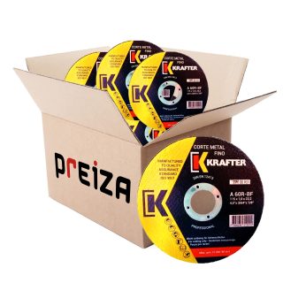 Caja 50 discos corte metal 4,5″ 1,2mm inox Krafter
