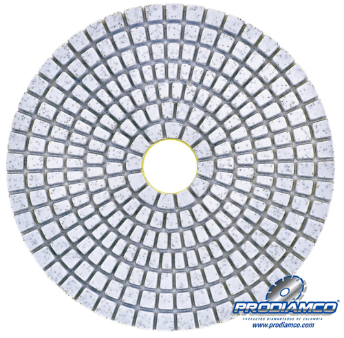 Pad Resinado Blanco de 7″ para Granito y Marmol. Grano 100 - Imagen 2