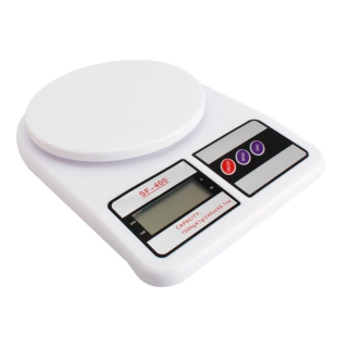Balanza Pesa De Cocina Digital SF-400 hasta 10kg Blanco