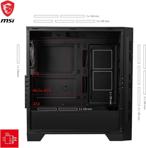 Case Msi Mag Forge 321r Airflow Black - Imagen 4