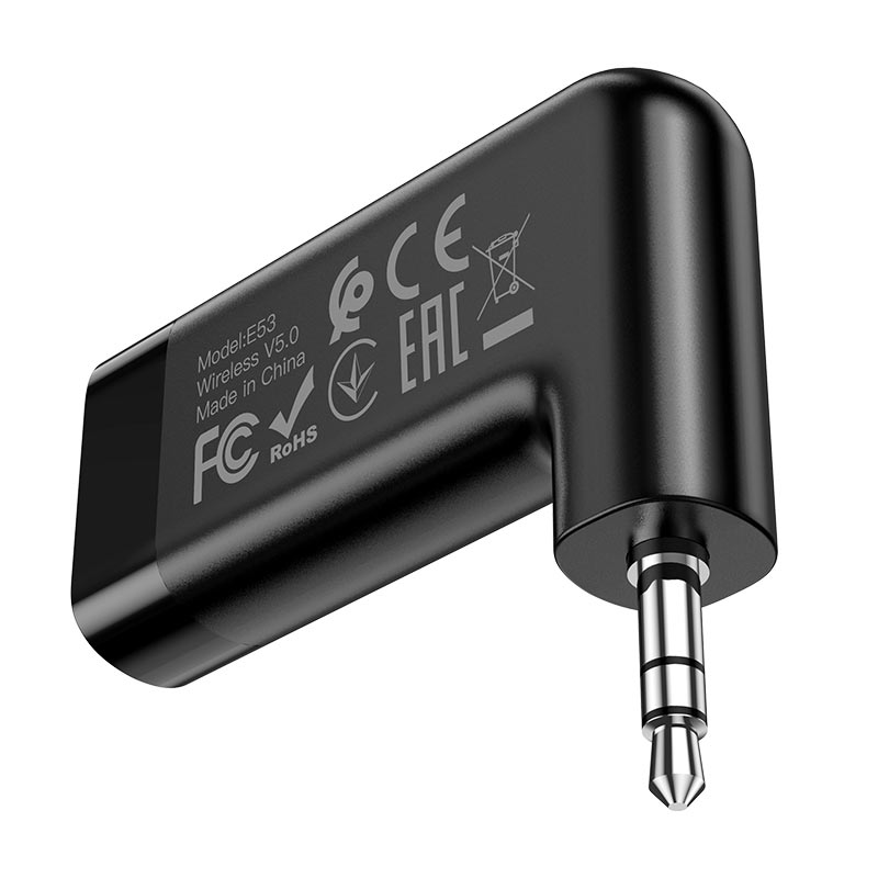 Receptor Bluetooth Auto Hoco E53 Auxiliar Negro - Imagen 4