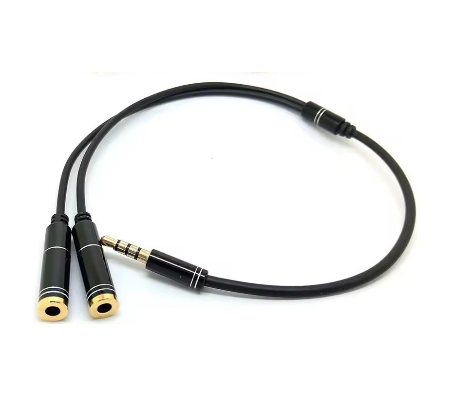 Cable Adaptador Jack a 2 Auxiliar 3.5mm - Imagen 2