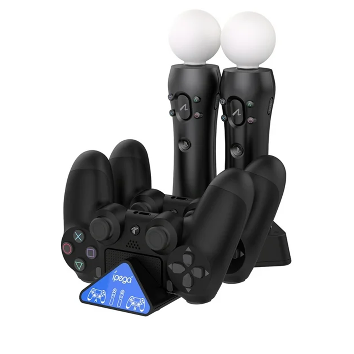 Cargador Controles Dual Ipega PG-4011 4 en 1 Ps4 Ps Move - Imagen 2