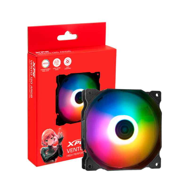 Ventilador Gamer Xpg Vento 120 ARGB Negro - Imagen 4