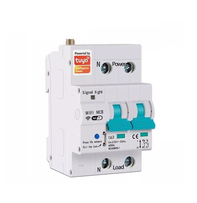 Breaker Inteligente WIFI 220V C-63Amp Graduable (Monitor de Energía) - Imagen 2