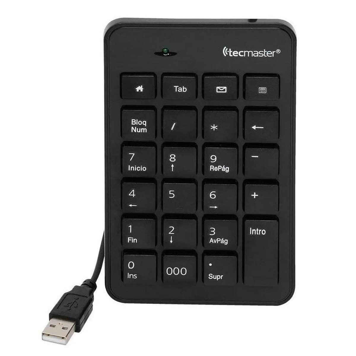 Teclado Numerico Tecmaster Teclas Planas Negro - Imagen 2