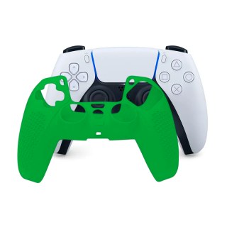 Funda Silicona Compatible Con Ps5 Anti Deslizante Verde