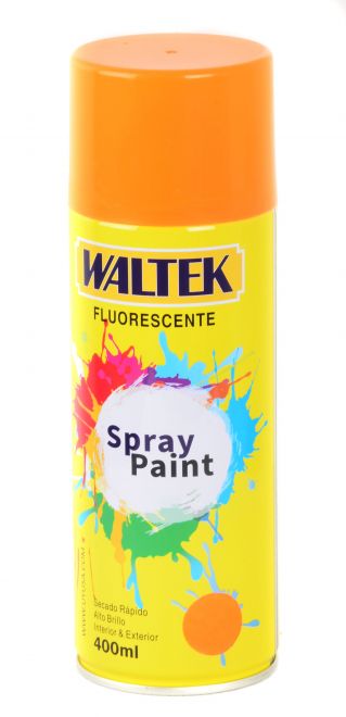 Pintura Spray Fluorescente 400ML/ 230G Naranja WALTEK